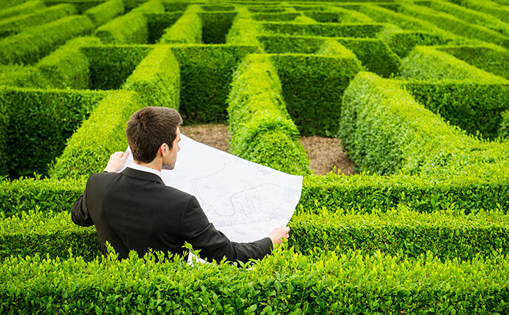 man in maze