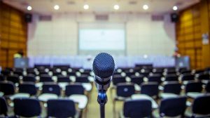 Microphone at a conference