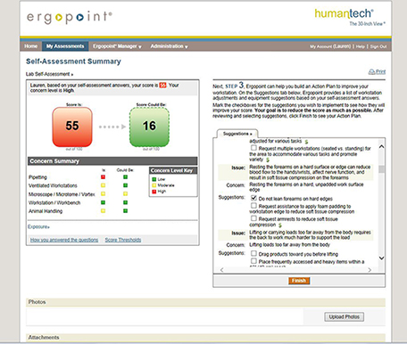 Example of a quantitative assessment